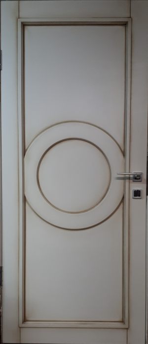 Межкомнатная дверь в профиле массив (эмаль с патиной) Саратов