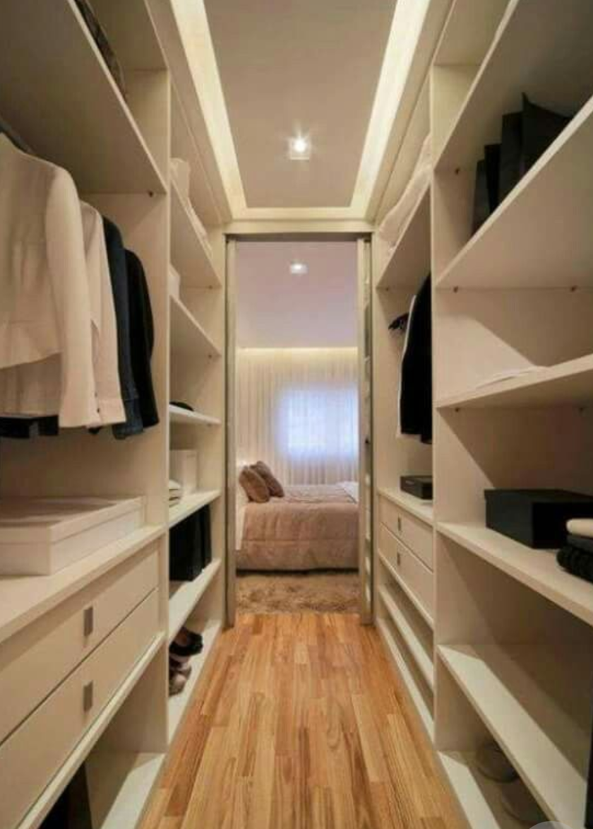 П-образная гардеробная комната в спальню Саратов